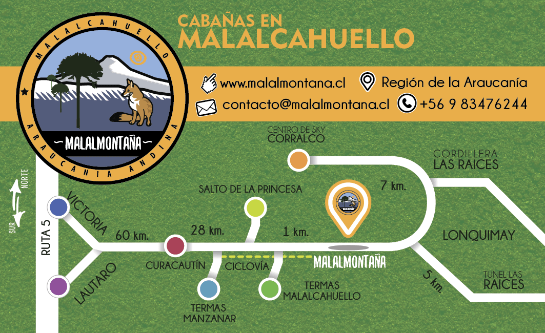ubicación Cabañas malalmontaña